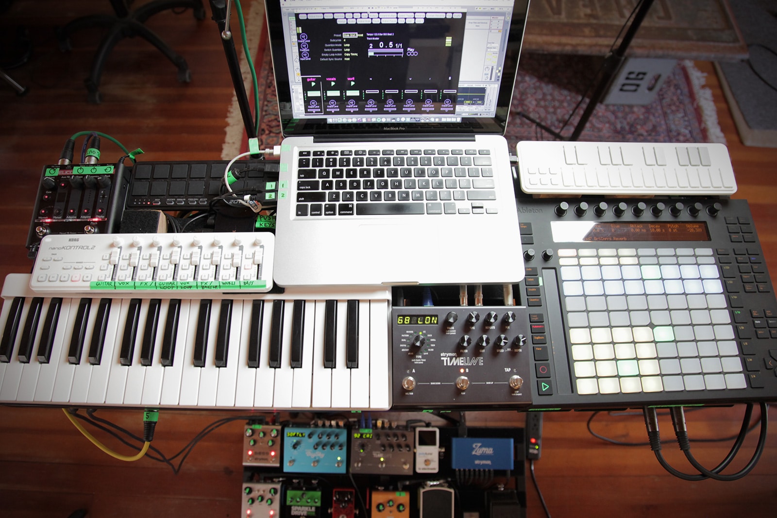 Ethan Tufts State Shirt Looping Pedalboard