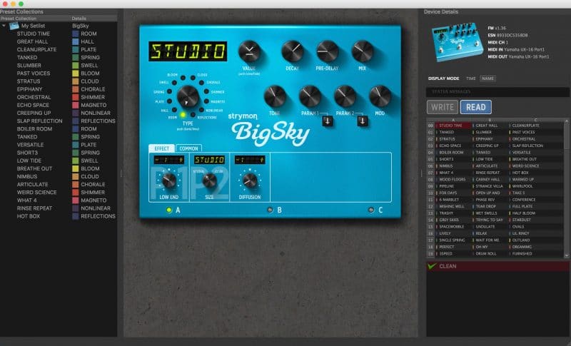 Nixie preset editor - preset librarian for TimeLine, BigSky, Mobius